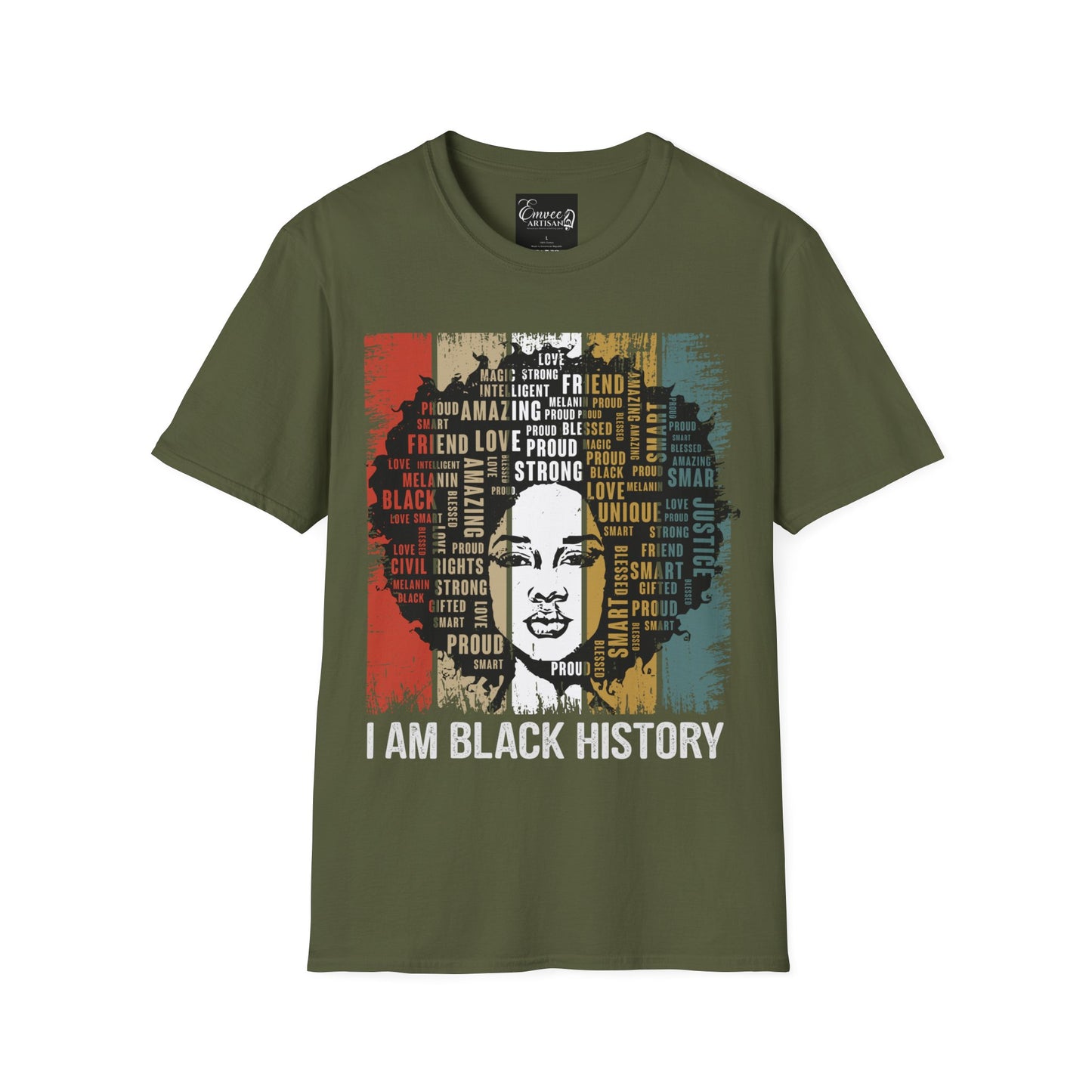 I am Black History T-Shirt (Unisex Softstyle T-Shirt)