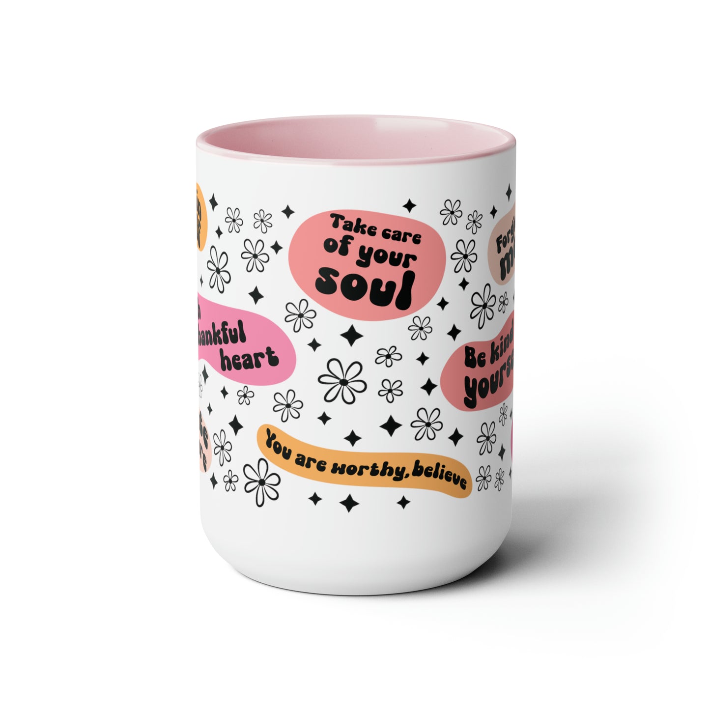 Positive Quotes Coffee Mugs, 15oz