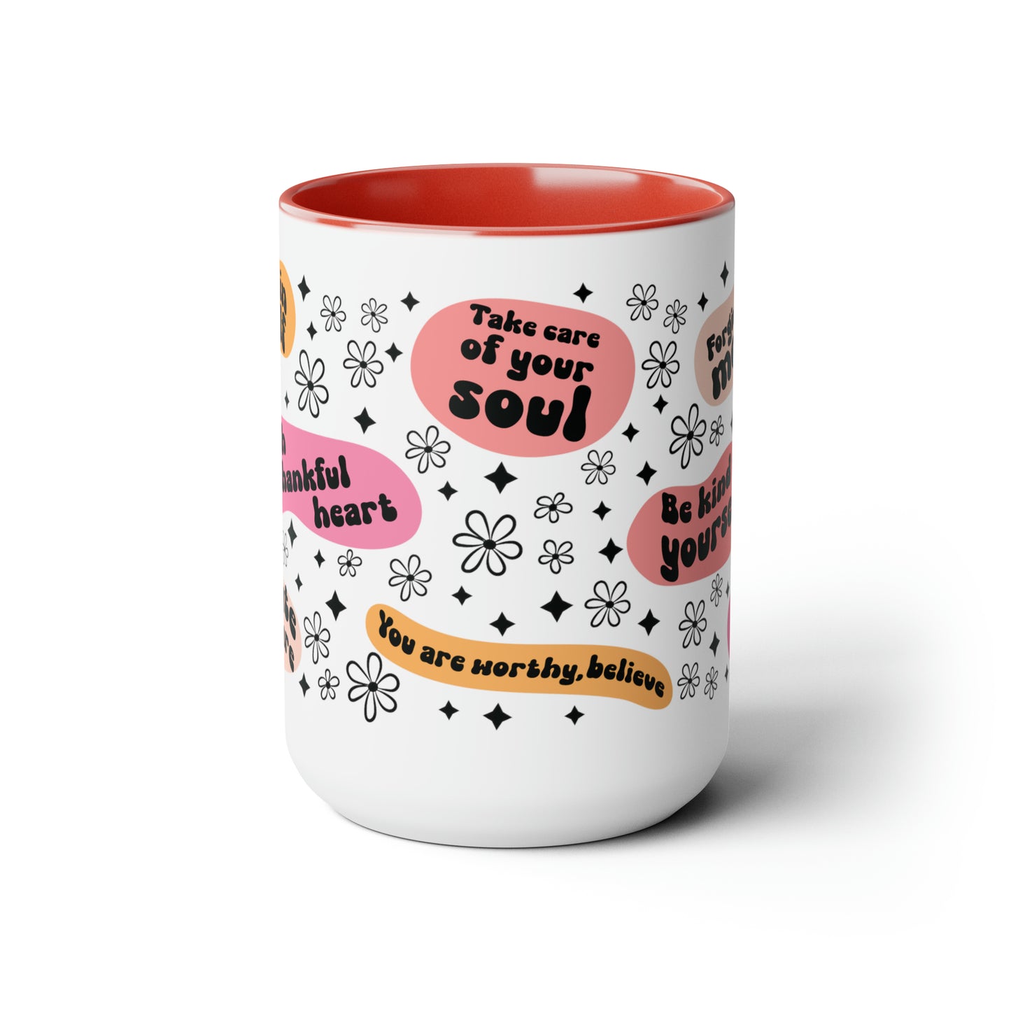 Positive Quotes Coffee Mugs, 15oz