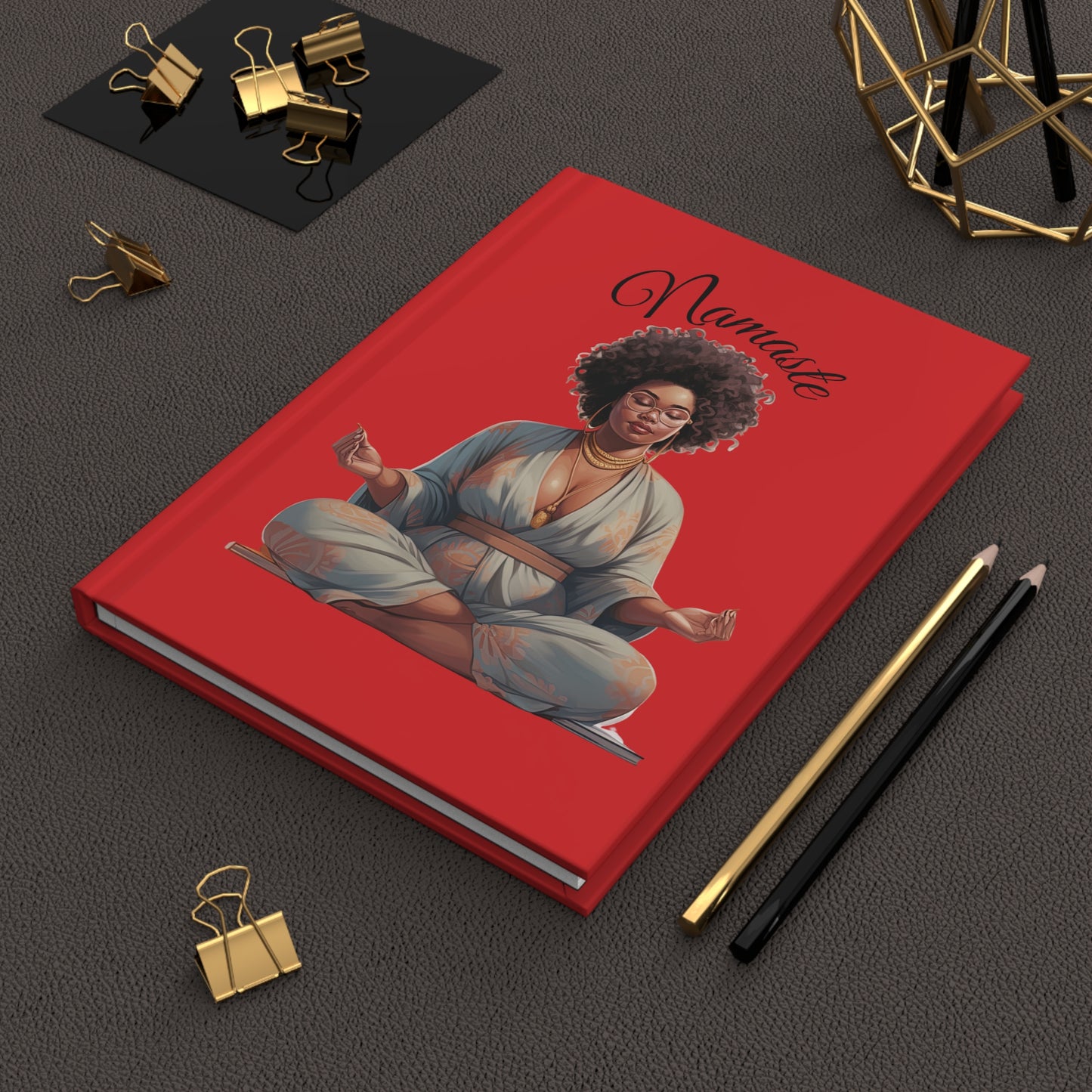 Namaste (Red) Hardcover Journal Matte