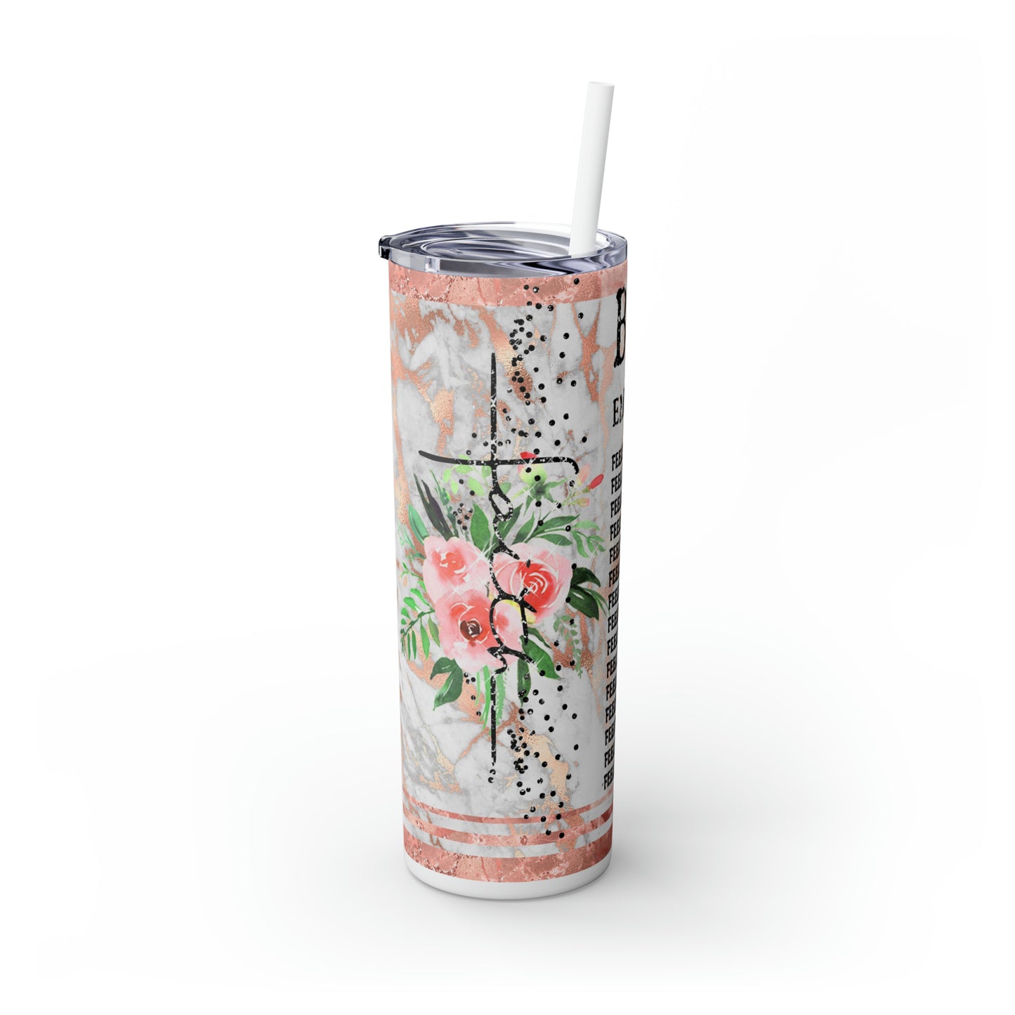 Bible Emergency Skinny Tumbler with Straw, 20oz