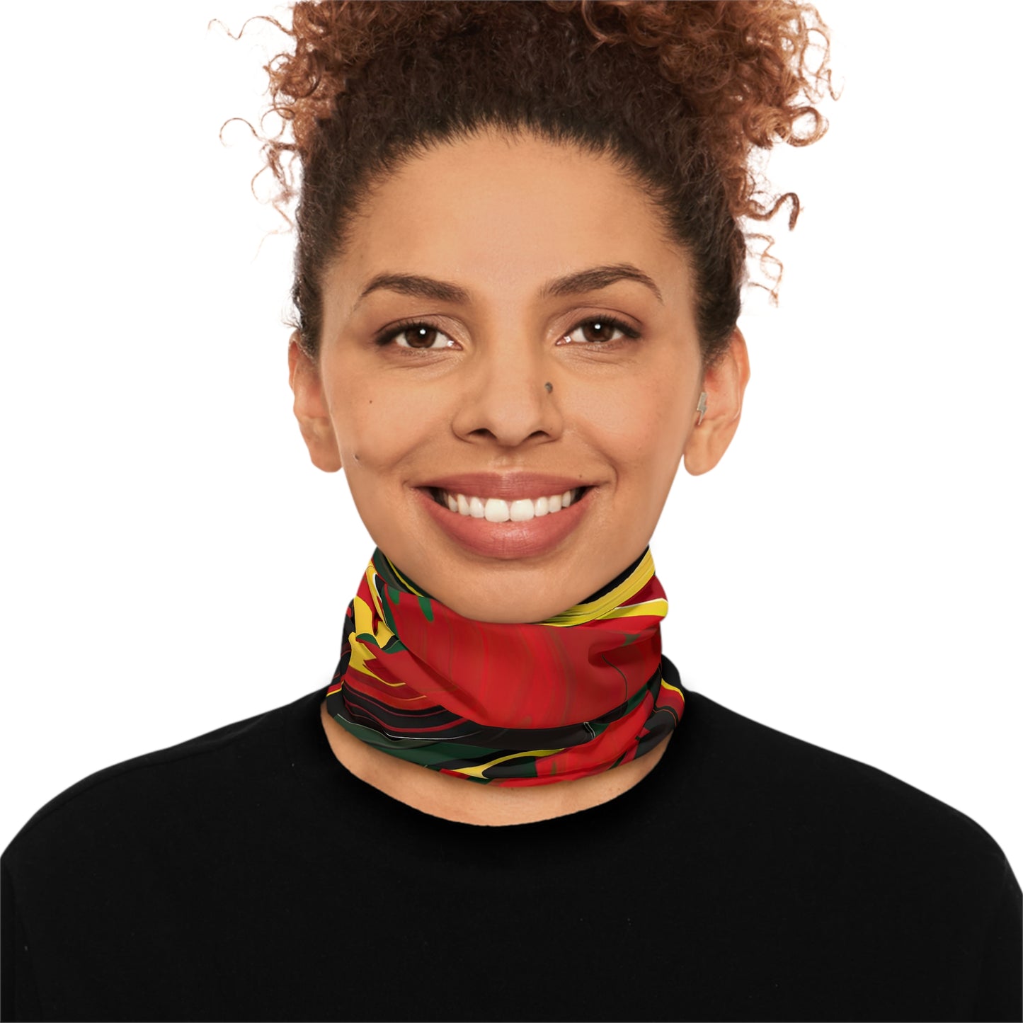 Marble Neck Gaiter With Drawstring